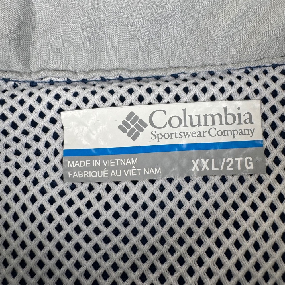 Columbia PFG Fishing Shirt Mens XXL Blue Short Sleeve Ventilated Omni-Shade - Picture 4 of 14